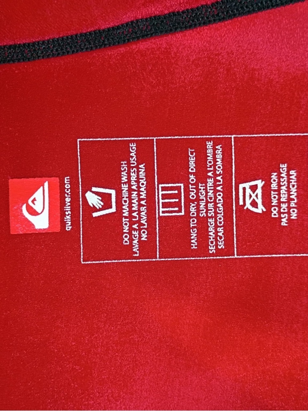Quiksilver Compression Surf Shorts Black + Red Padded Liner Size M - Picture 5 of 9